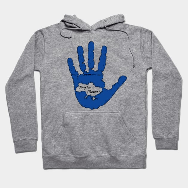 Fasbytes Pray For Ukraine Blue Peace Hoodie by FasBytes